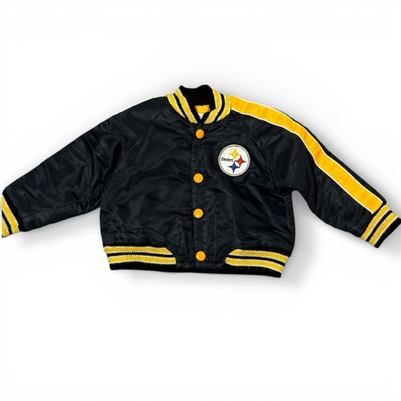 NFL Other - Vintage Steelers Stahl-Urban NFL satin bomber jacket Coat 2T baby toddler
